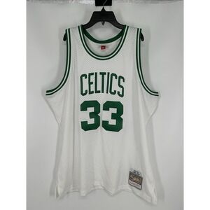 Larry Bird Mitchell & Ness 1985-85 Boston Celtics Jersey Sewn Stitched Mens 2XL